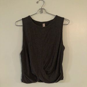 Dark grey twist front Alo Yoga tank top